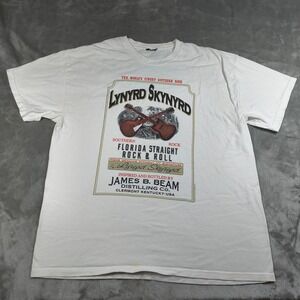 Vintage Lynyrd Skynyrd Shirt Mens Large Jim Beam Southern Rock 2003 Concert Band